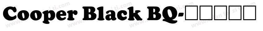 Cooper Black BQ字体转换